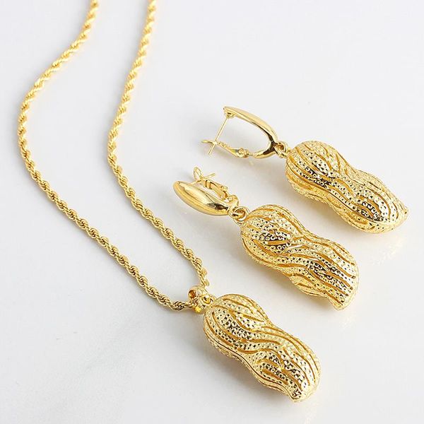 earrings & necklace african jewelry sets for women peanut shape pendant wedding party gift, Silver
earrings & necklace african jewelry sets for women peanut shape pendant wedding party gift, Silver