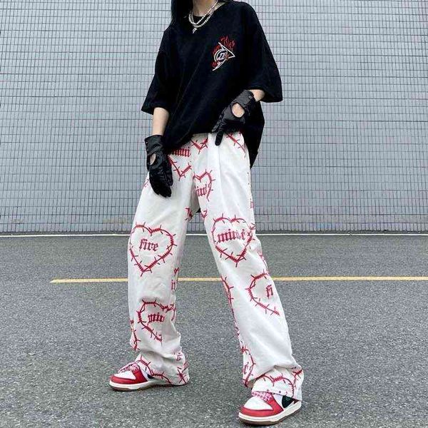 mingliusili y2k pants women fashion autumn gothic wide leg pant punk streetwear loose casual vintage trousers 211124, Black;white
mingliusili y2k pants women fashion autumn gothic wide leg pant punk streetwear loose casual vintage trousers 211124, Black;white