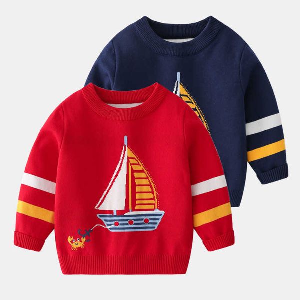 boys autumn winter sweater 2021 children's cotton cute o-neck yacht crab jacquard pullover kids clothing baby clothes 100-140cm y1024, Blue
boys autumn winter sweater 2021 children's cotton cute o-neck yacht crab jacquard pullover kids clothing baby clothes 100-140cm y1024, Blue