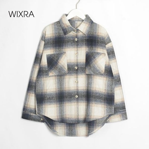 wixra plaid woolen shirt jacket coat ladies oversized single breasted long sleeve female outerwear for women women's jackets, Black;brown
wixra plaid woolen shirt jacket coat ladies oversized single breasted long sleeve female outerwear for women women's jackets, Black;brown