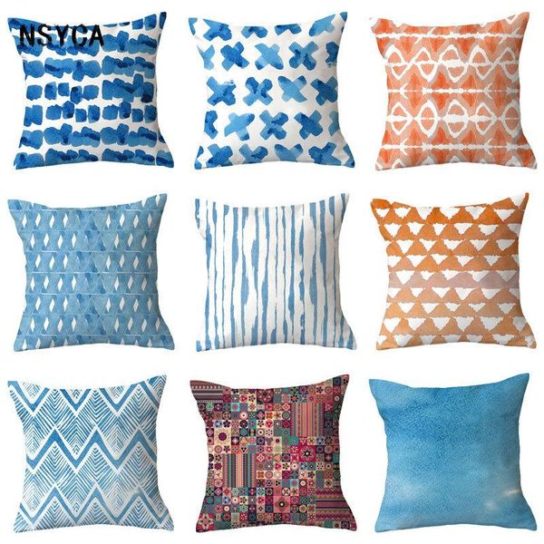 pillow case blue fashion geometry plush sofa home decoration car cushion cover cute bedside 45 * 45cm
pillow case blue fashion geometry plush sofa home decoration car cushion cover cute bedside 45 * 45cm