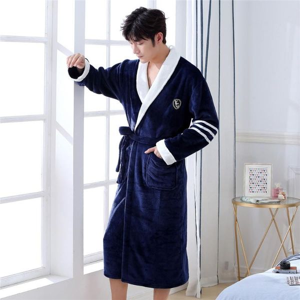 men's sleepwear winter men warm flannel robe casual bathrobe gown long sleeve nightwear coral fleece kimono home clothes 3xl, Black;brown
men's sleepwear winter men warm flannel robe casual bathrobe gown long sleeve nightwear coral fleece kimono home clothes 3xl, Black;brown
