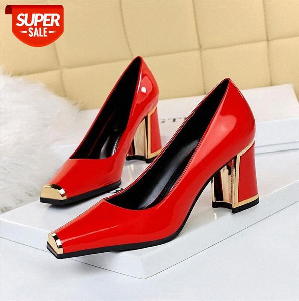 633-1 european and american style fashion thick-heeled high-heeled shiny shallow mouth metal square toe party high heels women's #yt1o
633-1 european and american style fashion thick-heeled high-heeled shiny shallow mouth metal square toe party high heels women's #yt1o