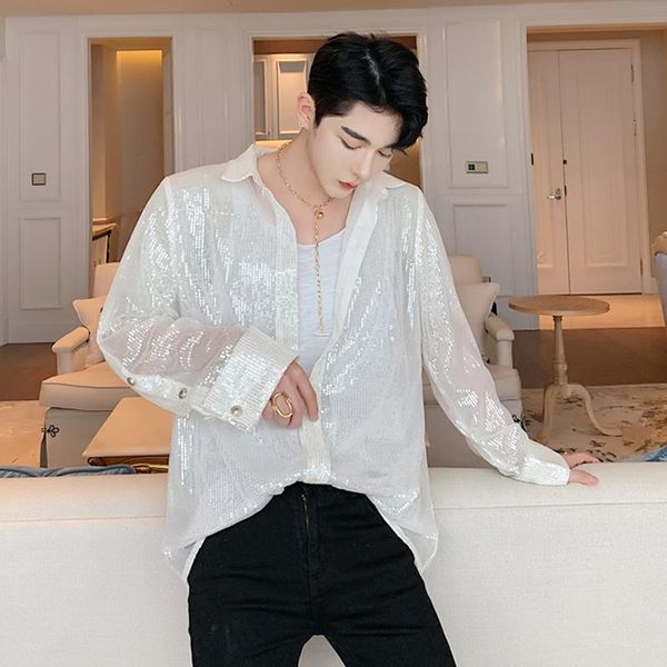 2xlsummer designer alternative sequins perspective loose long-sleeved shirt tide brand net red fairy shirt. men's casual shirts, White;black
2xlsummer designer alternative sequins perspective loose long-sleeved shirt tide brand net red fairy shirt. men's casual shirts, White;black