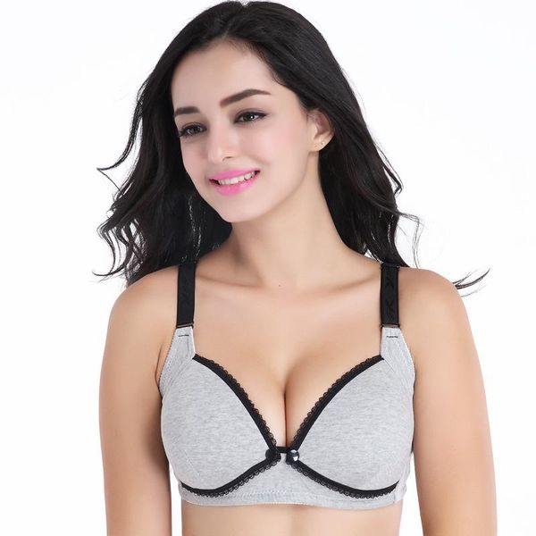 maternity intimates nursing bra front buckle sleep gather large size sports pregnancy lingerie, White 
maternity intimates nursing bra front buckle sleep gather large size sports pregnancy lingerie, White