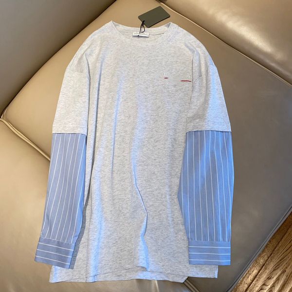 2021 fall new bajia letter embroidered coke fake two piece stitched striped shirt loose long sleeve t-shirt, Black
2021 fall new bajia letter embroidered coke fake two piece stitched striped shirt loose long sleeve t-shirt, Black