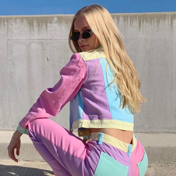 women's jackets 2021 patchwork pink cropped jacket hip hop women casual y2k long sleeve coats ladies autumn button overcoat fashion str, Black;brown
women's jackets 2021 patchwork pink cropped jacket hip hop women casual y2k long sleeve coats ladies autumn button overcoat fashion str, Black;brown