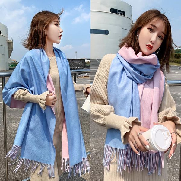 scarves winter cashmere scarf women thick warm shawls wraps lady solid fashion tassels pashmina blanket quality foulard, Blue;gray
scarves winter cashmere scarf women thick warm shawls wraps lady solid fashion tassels pashmina blanket quality foulard, Blue;gray
