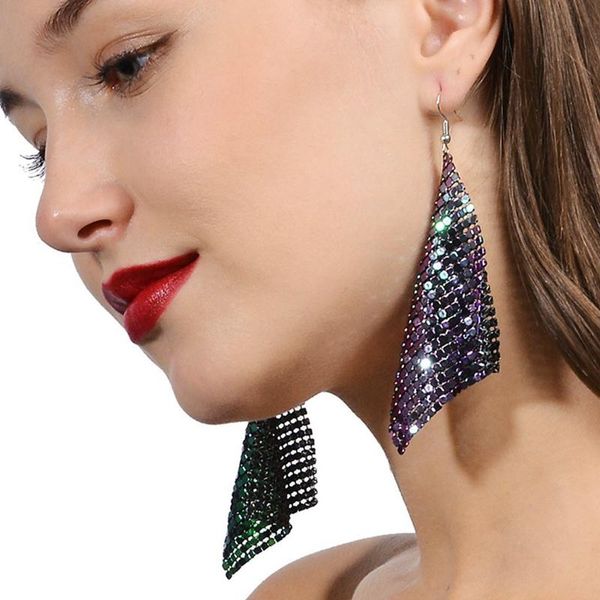 hoop & huggie mogaku fashion sequins dangle earring for women metal mesh shiny earrings nightclub party catwalk statement jewelry, Golden;silver
hoop & huggie mogaku fashion sequins dangle earring for women metal mesh shiny earrings nightclub party catwalk statement jewelry, Golden;silver