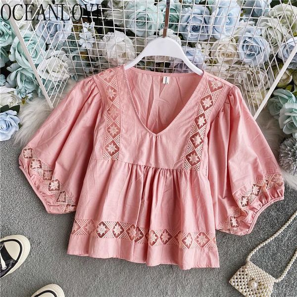 women's blouses & shirts oceanlove v neck women solid short puff sleeve 2021 spring summer vintage loose blusas mujer ins fashion 19991, White
women's blouses & shirts oceanlove v neck women solid short puff sleeve 2021 spring summer vintage loose blusas mujer ins fashion 19991, White