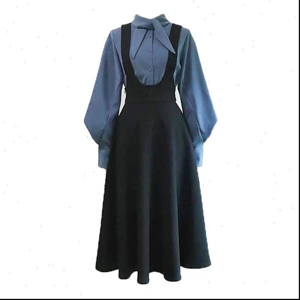 perhaps u vintage set women tracksuits black zipper strap skirt blue lantern sleeve long button shirt autumn t0237, Gray
perhaps u vintage set women tracksuits black zipper strap skirt blue lantern sleeve long button shirt autumn t0237, Gray