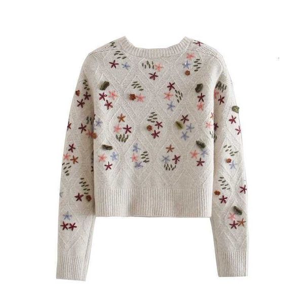 women's knits & tees winter french 3d crochet flowers knitted cardigan kawaii retro sweater coat center buttons woman long s etj2, White
women's knits & tees winter french 3d crochet flowers knitted cardigan kawaii retro sweater coat center buttons woman long s etj2, White