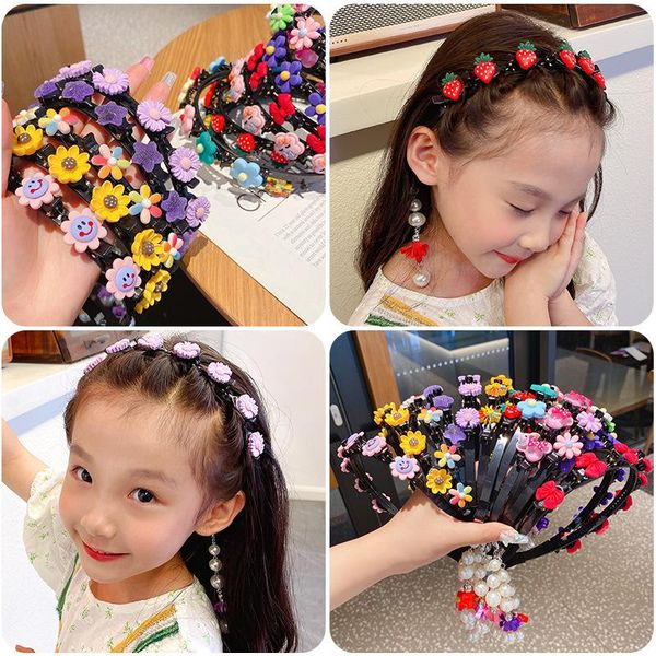 hair accessories cute flower bangs fixed braided hairbands clips for girls kids sweet ornament fashion false pearl pendant earrings headband, Slivery;white
hair accessories cute flower bangs fixed braided hairbands clips for girls kids sweet ornament fashion false pearl pendant earrings headband, Slivery;white