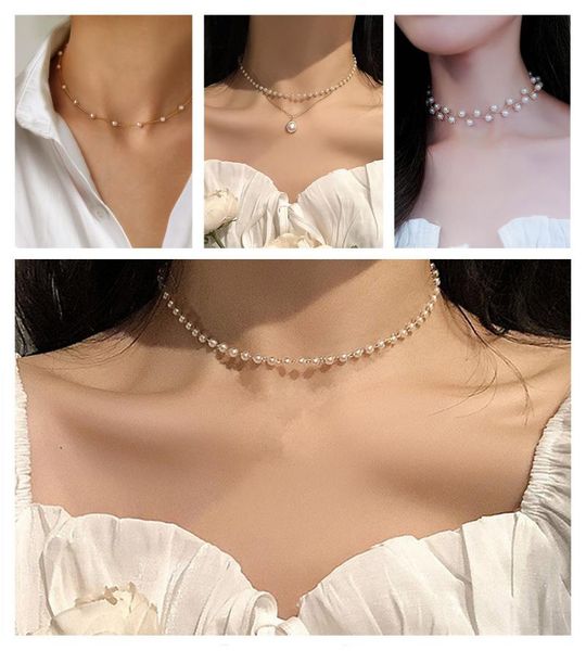 chains korean retro minimalist pearl necklace female ins temperament simple choker collarbone chain wholesale 3322, Silver
chains korean retro minimalist pearl necklace female ins temperament simple choker collarbone chain wholesale 3322, Silver