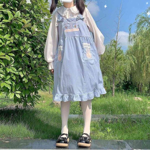 casual dresses japanese vintage teens girl corduroy mori lolita kawaii bunny pink overalls harajuku cute rabbit bow-knot strap 25h, Black;gray
casual dresses japanese vintage teens girl corduroy mori lolita kawaii bunny pink overalls harajuku cute rabbit bow-knot strap 25h, Black;gray