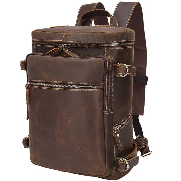 backpack genuine leather mens rucksack vintage lapbag- fits 15.6 inch computer bag with trolly strap,travel daypacks
backpack genuine leather mens rucksack vintage lapbag- fits 15.6 inch computer bag with trolly strap,travel daypacks