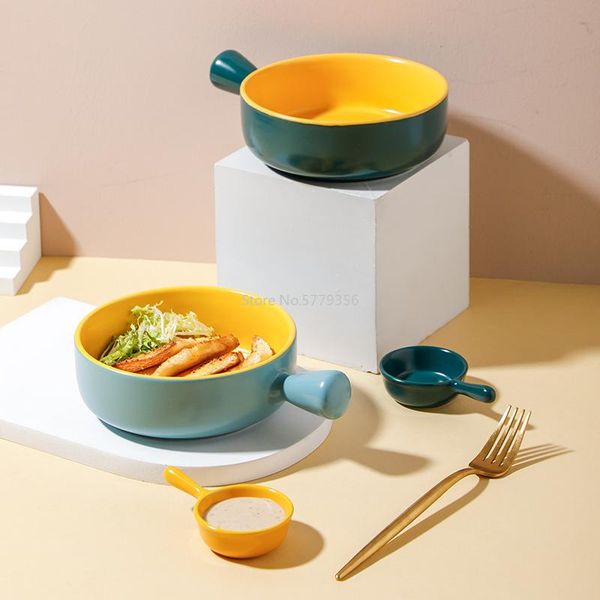 nordic creative color matching ceramic bowl glaze baked rice single handle oven microwave special household bowls
nordic creative color matching ceramic bowl glaze baked rice single handle oven microwave special household bowls