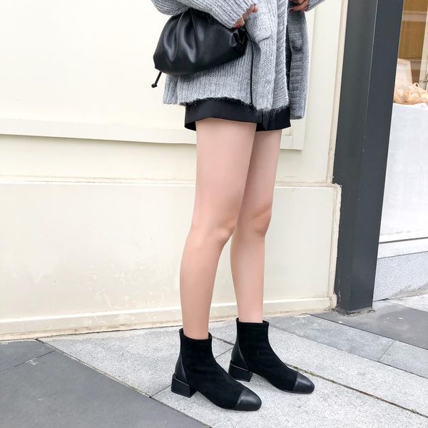 boots 2021 spring time style women ankle boot fashion suede leather high heel ladies shoes, Black
boots 2021 spring time style women ankle boot fashion suede leather high heel ladies shoes, Black