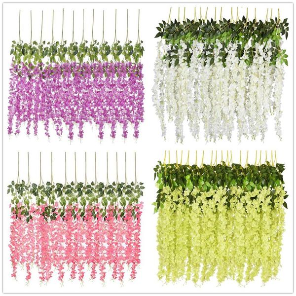 pcs artificial wisteria flower silk vine garland wedding party garden outdoor hanging decoration flowers home wall decor decorative & wreath
pcs artificial wisteria flower silk vine garland wedding party garden outdoor hanging decoration flowers home wall decor decorative & wreath