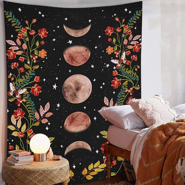 tapestries handmade moon phase tapestry wall hanging retro black flower home decoration background cloth bedroom covering
tapestries handmade moon phase tapestry wall hanging retro black flower home decoration background cloth bedroom covering