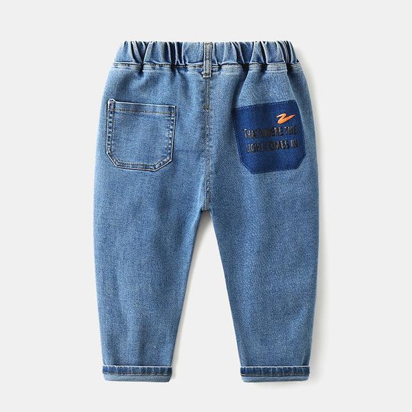 jeans kids spring autumn pant childrens version of the girls baby fashion western-style back pocket printing boys denim trousers, Blue
jeans kids spring autumn pant childrens version of the girls baby fashion western-style back pocket printing boys denim trousers, Blue