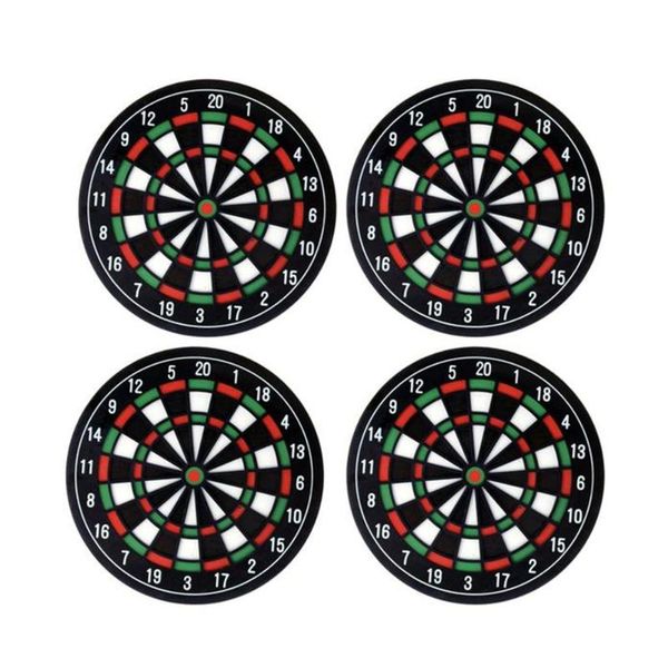 mats & pads 4 pcs heat resistant creative dart board pattern cup mat drink
