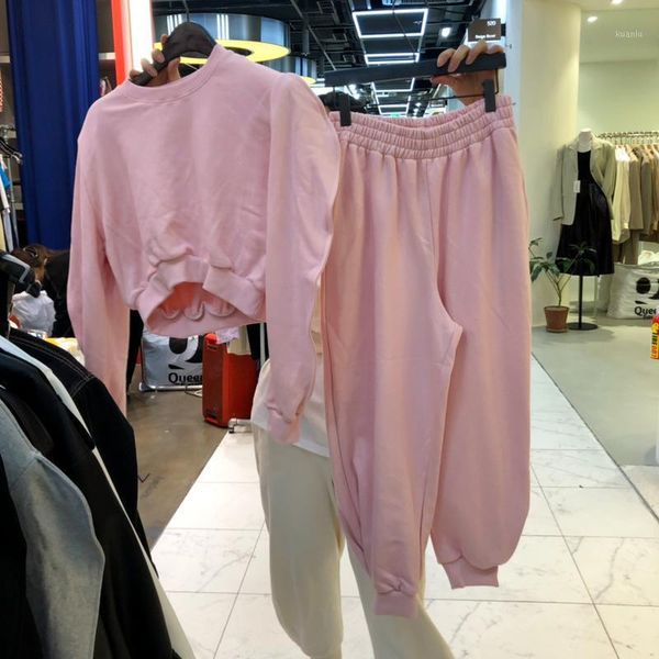 women's two piece pants nomikuma 2021 autumn 2pieces pant sets causla short o-neck pullover sweatshirt + high waist harem women outfits, White
women's two piece pants nomikuma 2021 autumn 2pieces pant sets causla short o-neck pullover sweatshirt + high waist harem women outfits, White