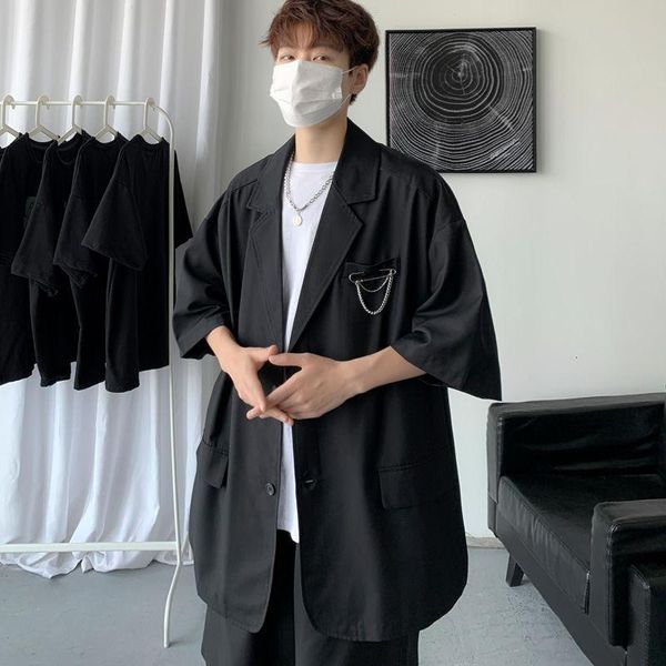 men's suits & blazers summer formal men korean fashion business casual social dress suit jacket short-sleeved, White;black
men's suits & blazers summer formal men korean fashion business casual social dress suit jacket short-sleeved, White;black