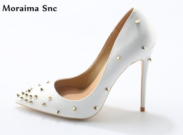moraima snc rivet studded pointed toe fashion women concise type pumps thin high heels shallow slip-on pu leather white dress shoes, Black
moraima snc rivet studded pointed toe fashion women concise type pumps thin high heels shallow slip-on pu leather white dress shoes, Black