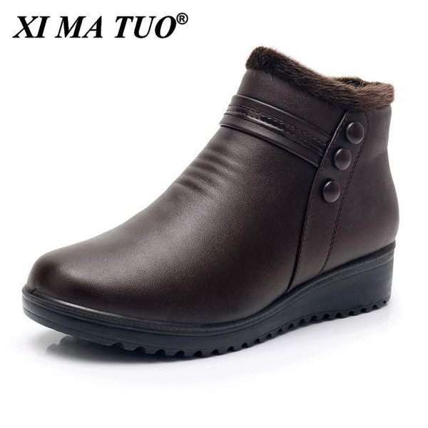 boots 2021 fashion winter women leather ankle warm mom autumn plush wedge shoes woman big size 35-41, Black
boots 2021 fashion winter women leather ankle warm mom autumn plush wedge shoes woman big size 35-41, Black