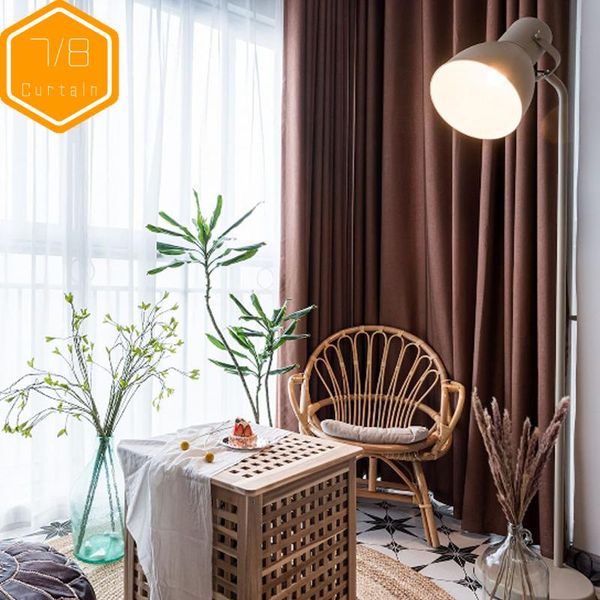 japanese style simple modern dark brown cotton linen blackout curtains bedroom living room balcony study curtain & drapes
japanese style simple modern dark brown cotton linen blackout curtains bedroom living room balcony study curtain & drapes