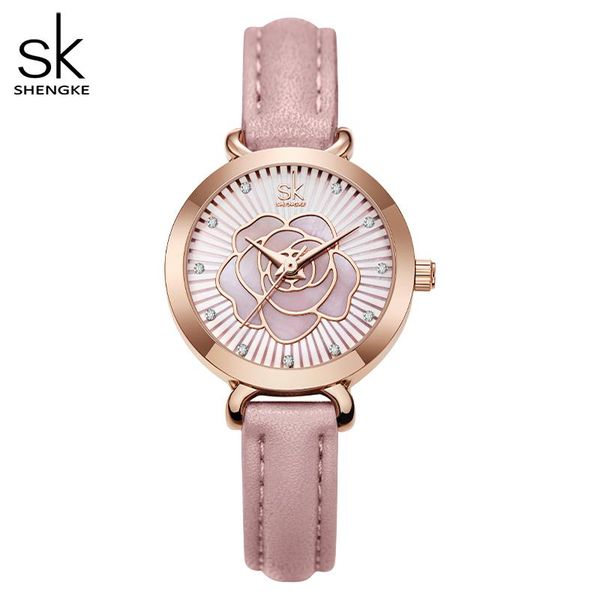 wristwatches shengke fashion design women leather watches classical flower face woman japan movement quartz watch, Slivery;brown
wristwatches shengke fashion design women leather watches classical flower face woman japan movement quartz watch, Slivery;brown