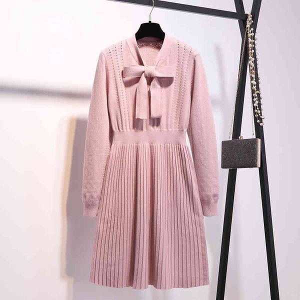 casual dresses winter women pink bow tie collar sweater plus size mini knitted female pullover pleated vestidos xxxl 82gs, Black;gray
casual dresses winter women pink bow tie collar sweater plus size mini knitted female pullover pleated vestidos xxxl 82gs, Black;gray