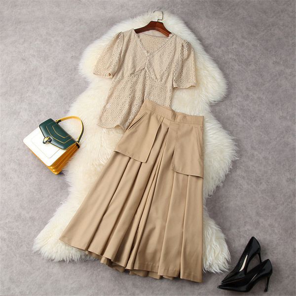 two piece dress you'll see fashion lady of office 2 order outfits elegant sleeve short lace shirt and skirt khaki twinset suit 6xmm, White
two piece dress you'll see fashion lady of office 2 order outfits elegant sleeve short lace shirt and skirt khaki twinset suit 6xmm, White