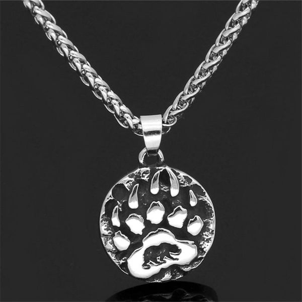pendant necklaces nordic viking bear print men women stainless steel amulet necklace vintage jewelry animal hunting gift, Silver
pendant necklaces nordic viking bear print men women stainless steel amulet necklace vintage jewelry animal hunting gift, Silver
