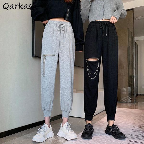 women's pants & capris harem women chain hole all-match casual fashion ins summer ankle-length streetwear joggers high waist drawstring, Black;white
women's pants & capris harem women chain hole all-match casual fashion ins summer ankle-length streetwear joggers high waist drawstring, Black;white