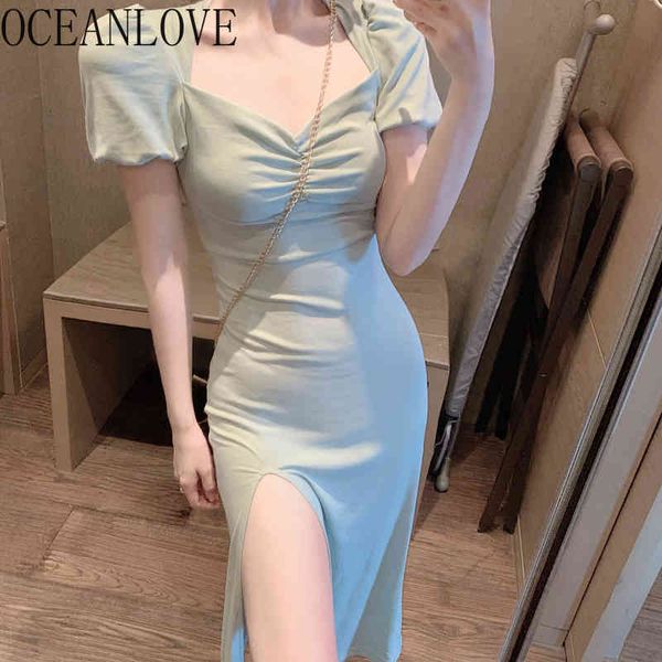 puff sleeve solid women dress sheath fashion vestidos club party dresses summer robe korean style 17093 210415, Black;gray
puff sleeve solid women dress sheath fashion vestidos club party dresses summer robe korean style 17093 210415, Black;gray