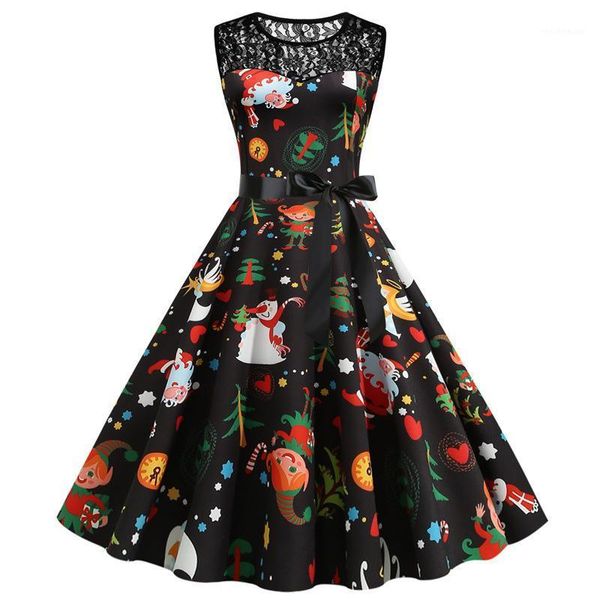 casual dresses year women christmas dress elegant vintage print lace patchwork sleeveless o neck high waist party costume sundress, Black;gray
casual dresses year women christmas dress elegant vintage print lace patchwork sleeveless o neck high waist party costume sundress, Black;gray