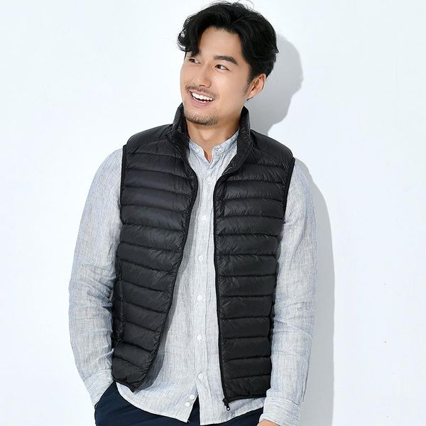 autumn winter light down vest men's shoulder slim fit large loose youth jacket warm sleeveless wear comfortable casual vests, Black;white
autumn winter light down vest men's shoulder slim fit large loose youth jacket warm sleeveless wear comfortable casual vests, Black;white