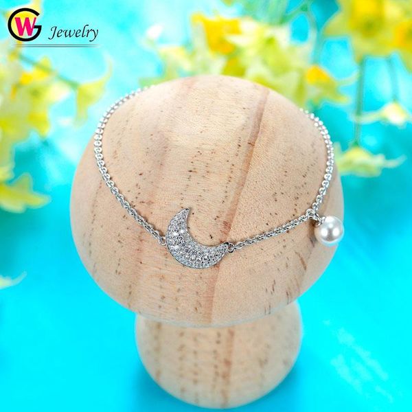 link, chain 2021 women bracelet moon shell pearl charm tassel zircon 925 pure sterling silver female gw jewelry girls gift femininas, Black
link, chain 2021 women bracelet moon shell pearl charm tassel zircon 925 pure sterling silver female gw jewelry girls gift femininas, Black