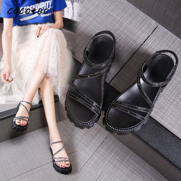 muffin bottom sandals female 2021 summer korean version wild fashion thick elastic band open toe rhinestone beach, Black
muffin bottom sandals female 2021 summer korean version wild fashion thick elastic band open toe rhinestone beach, Black