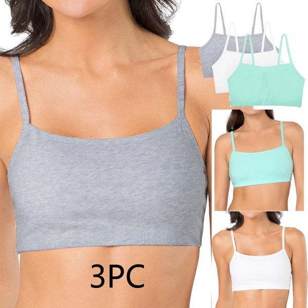 women bra tube elastic solid sleeveless underwear gym sports yoga running casual bodybuilding chest pad tank bras 3pcs clothing, White;black
women bra tube elastic solid sleeveless underwear gym sports yoga running casual bodybuilding chest pad tank bras 3pcs clothing, White;black