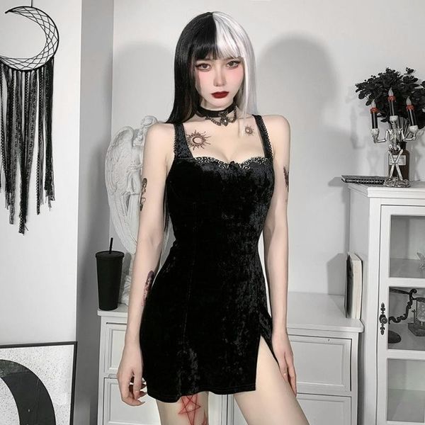 casual dresses low cut splice lace slim dress women solid split spaghetti straps mini elegant party outfits sleeveless summer, Black;gray
casual dresses low cut splice lace slim dress women solid split spaghetti straps mini elegant party outfits sleeveless summer, Black;gray