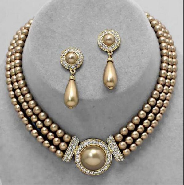 jewelry 906 prom bridal elegant gold glass quality strand pearl crystal necklace, Black
jewelry 906 prom bridal elegant gold glass quality strand pearl crystal necklace, Black