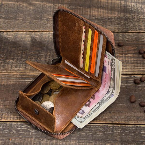 wallets rfid genuine leather men's wallet multi functional short zipper bag with coiin purse, Red;black
wallets rfid genuine leather men's wallet multi functional short zipper bag with coiin purse, Red;black