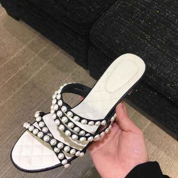 slippers med heels women pearl slides summer sandalias mujer luxury fashion ladies shoes outside footwear zapatos de, Black
slippers med heels women pearl slides summer sandalias mujer luxury fashion ladies shoes outside footwear zapatos de, Black