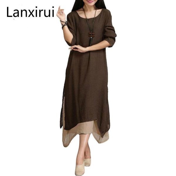 5xl plus size spring maxi dress vintage long sleeve women cotton linen female causal boho dresses vestidos casual, Black;gray
5xl plus size spring maxi dress vintage long sleeve women cotton linen female causal boho dresses vestidos casual, Black;gray