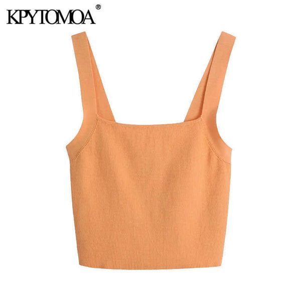 kpytomoa women fashion with wide straps cropped knitted tank vintage square collar backless female camis mujer 210616, White
kpytomoa women fashion with wide straps cropped knitted tank vintage square collar backless female camis mujer 210616, White