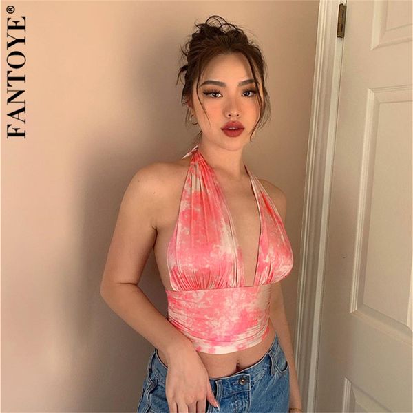 women's tanks & camis halter die-dye print sleeveless crop women deep v-neck backless short tank skinny streetwear ladies lp1o, White
women's tanks & camis halter die-dye print sleeveless crop women deep v-neck backless short tank skinny streetwear ladies lp1o, White