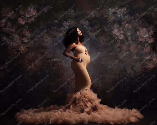 elegant mermaid puffy maternity dreses strapless sweetheart ruffles tulle plus size long bridal pregnancy po shoot dress casual dresses, Black;gray
elegant mermaid puffy maternity dreses strapless sweetheart ruffles tulle plus size long bridal pregnancy po shoot dress casual dresses, Black;gray